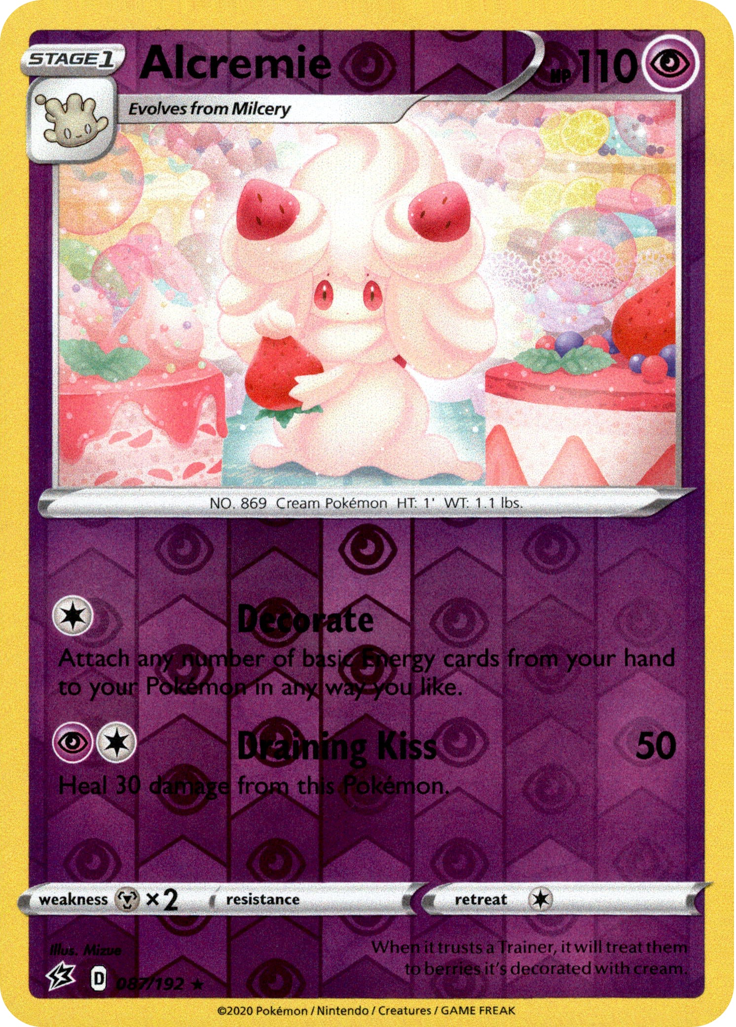 Alcremie - 87/192 - Rebel Clash - Reverse Holo - Card Cavern