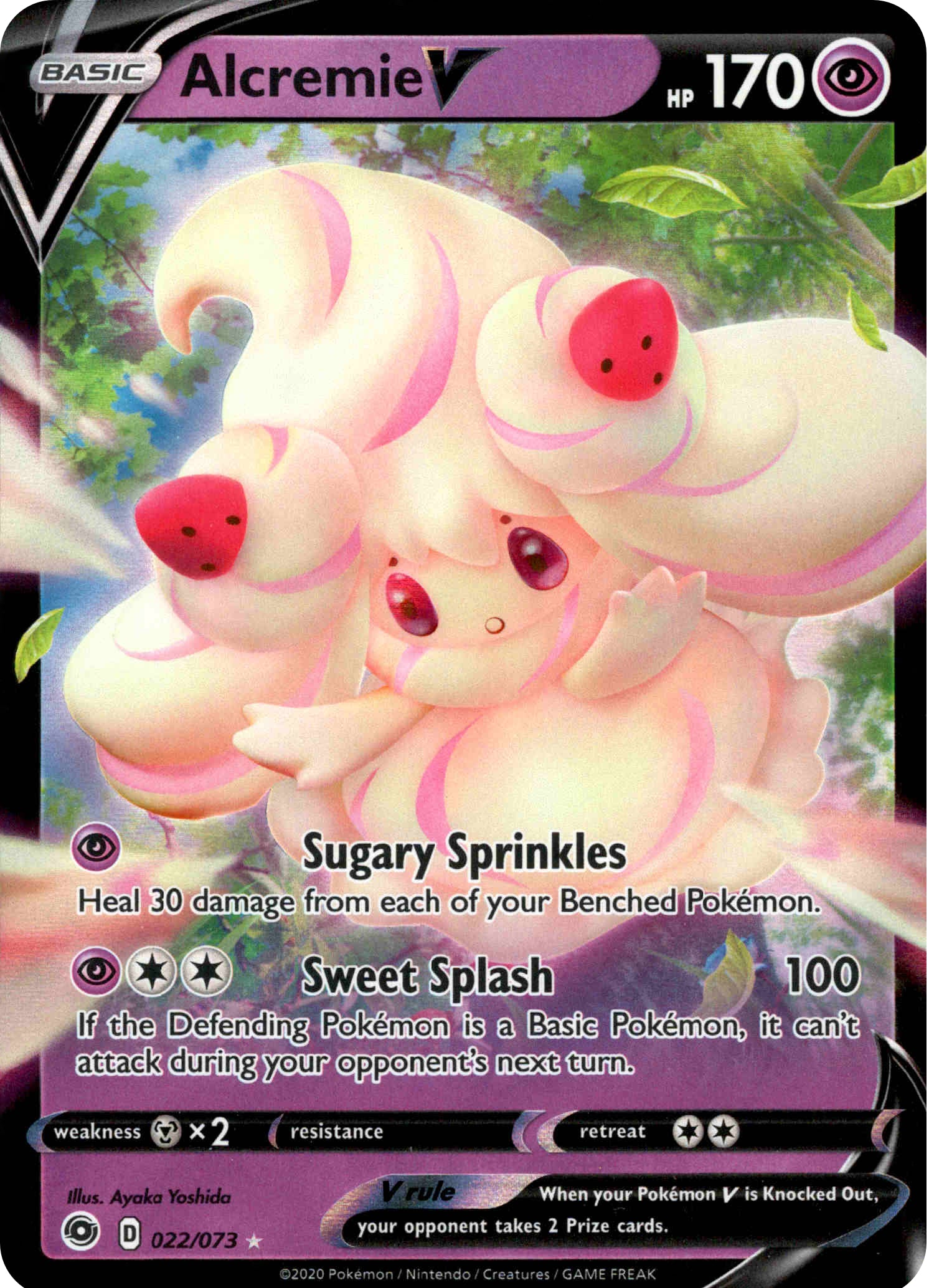 Alcremie V - 22/73 - Champion's Path - Holo - Card Cavern