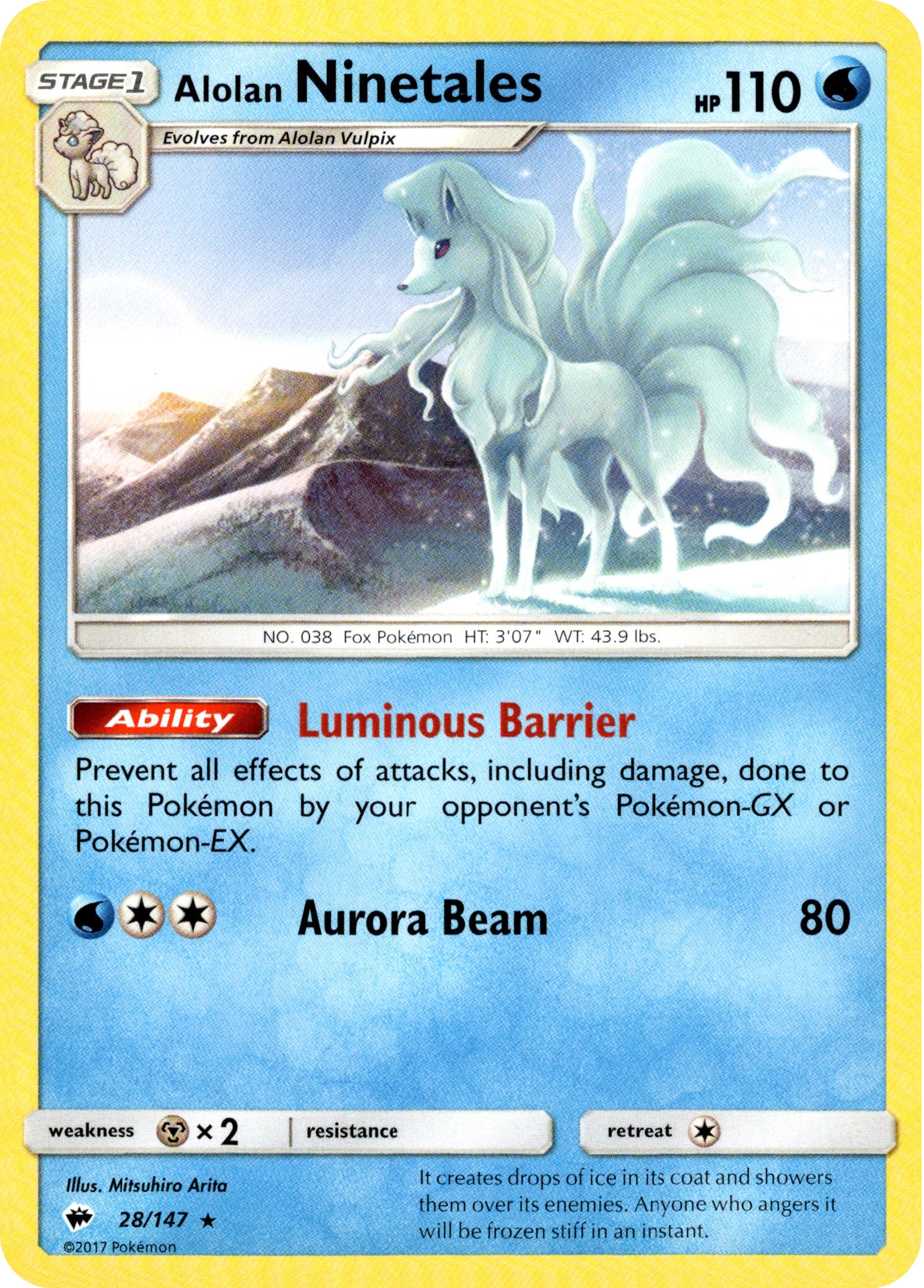 Alolan Ninetales - 28/147 - Burning Shadows - Card Cavern