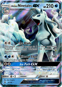 Alolan Ninetales GX - 22/145 - Guardians Rising - Holo - Card Cavern