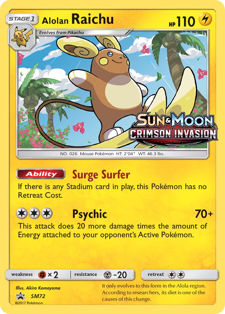 Alolan Raichu Prerelease - SM72 - Promo - Card Cavern