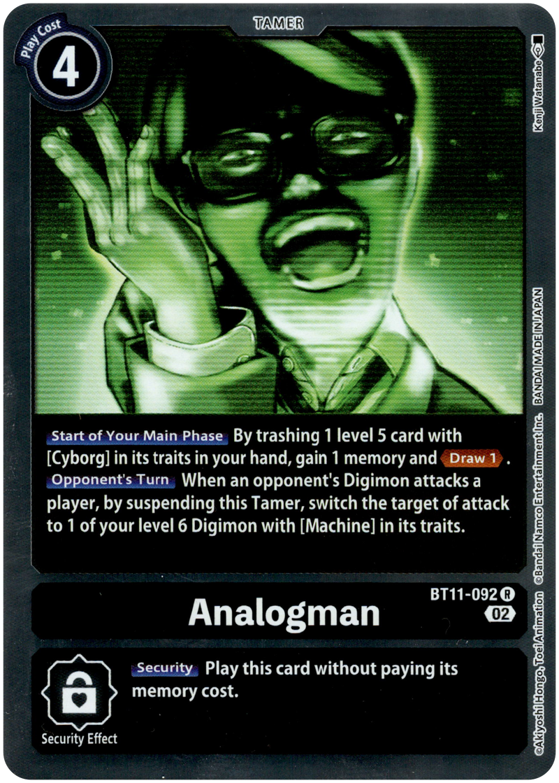 Analogman - BT11-092 R - Dimensional Phase - Foil Card Cavern Trading Cards, LLC Analogman - BT11-092 R - Dimensional Phase - Foil Card Cavern Trading Cards, LLC