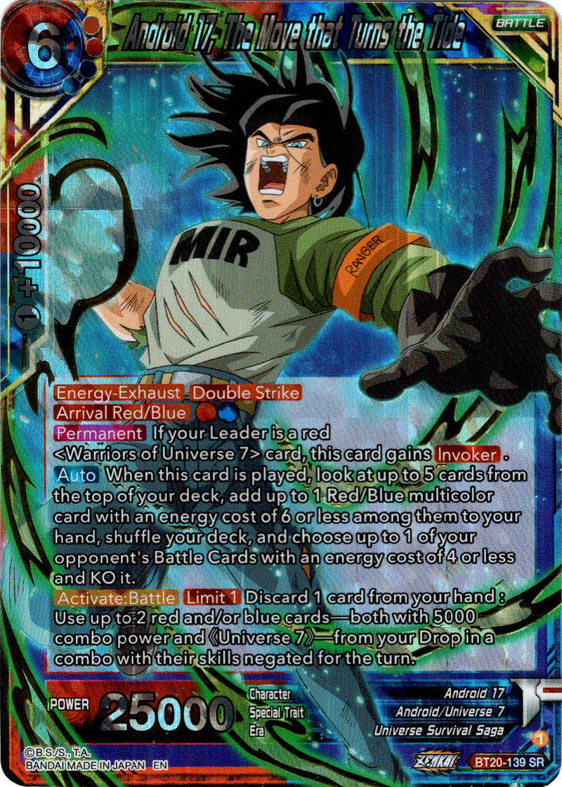 Android 17, The Move that Turns the Tide - BT20-139 SR - Power Absorbed - Foil - Card Cavern