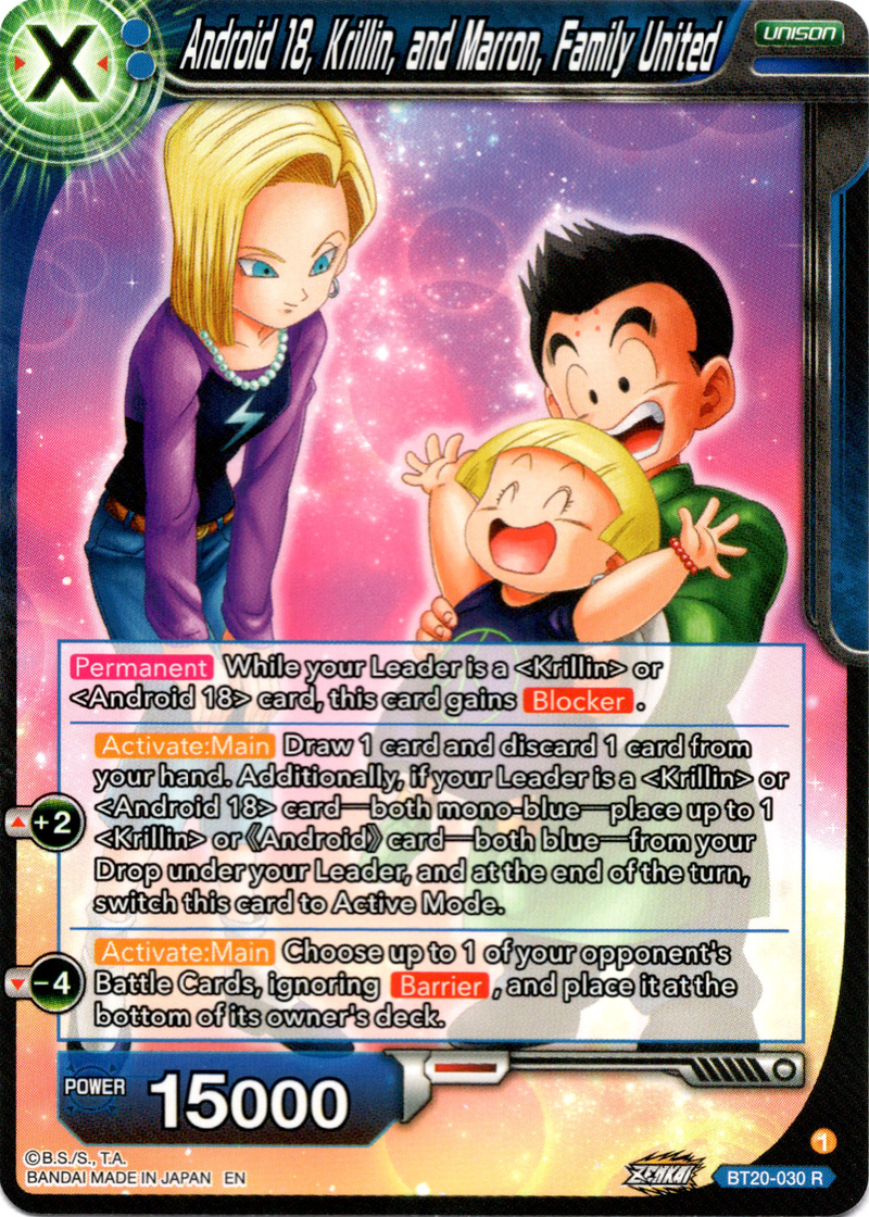 Android 18, Krillin, and Maron, Family United - BT20-030 R - Power