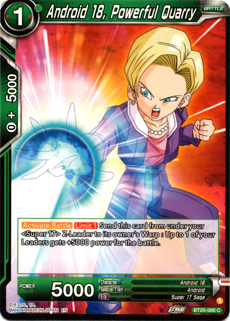 Android 18, Powerful Quarry - BT20-080 C - Power Absorbed - Card Cavern
