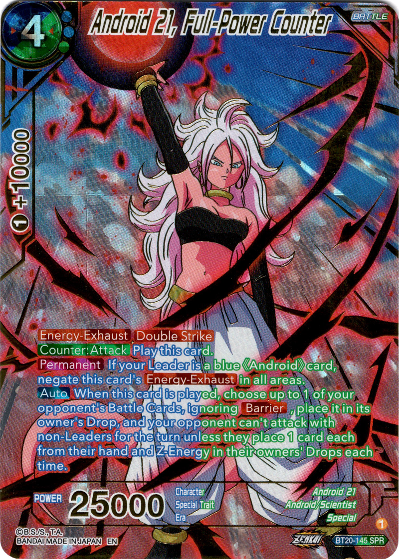 android 21 dragon ball super card game Android 21, Full-Power Counter - BT20-145 SPR - Power Absorbed