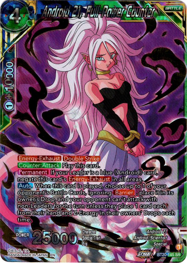 Android 21, Full-Power Counter - BT20-145 SR - Power Absorbed - Foil - Card Cavern