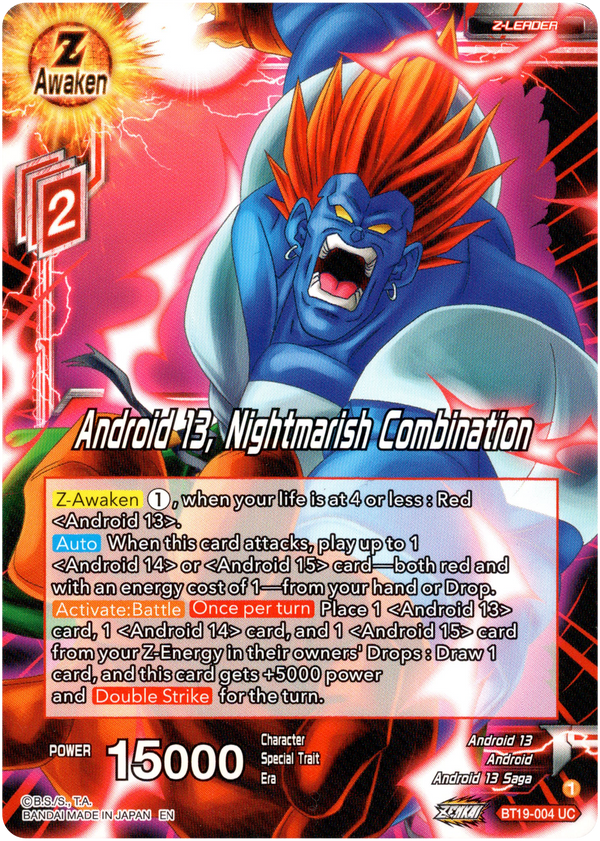 Android 13, Nightmarish Combination - BT19-004 - Fighter's Ambition - Card Cavern