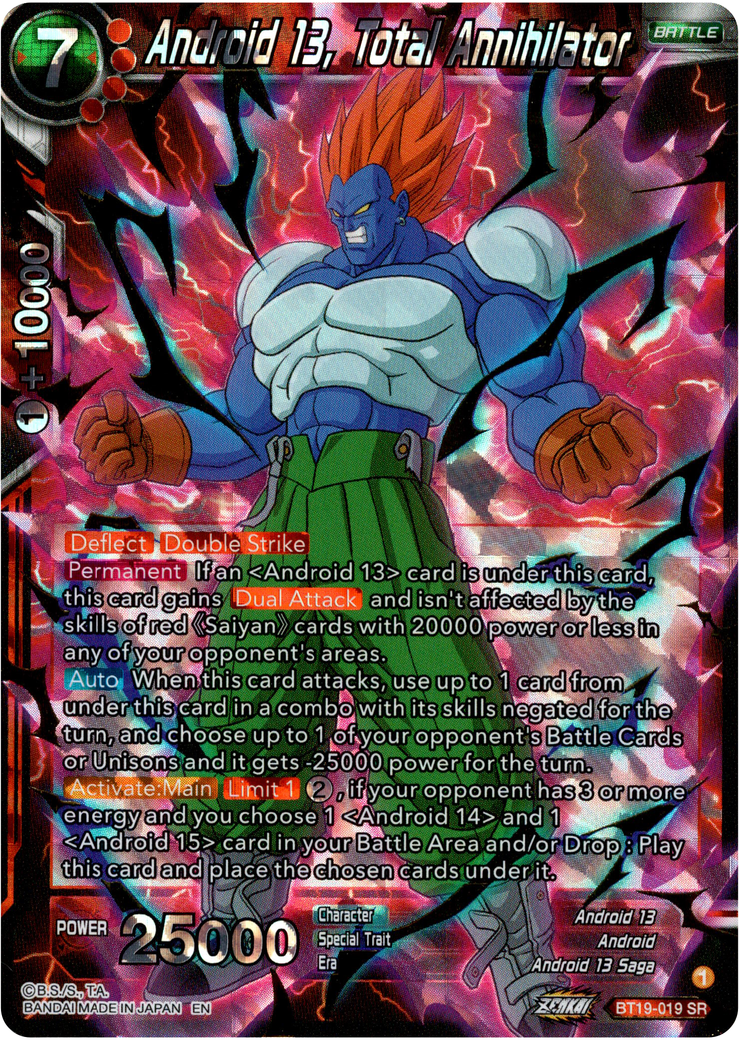 Android 13, Total Annihilator - BT19-019 - Fighter's Ambition - Foil - Card Cavern