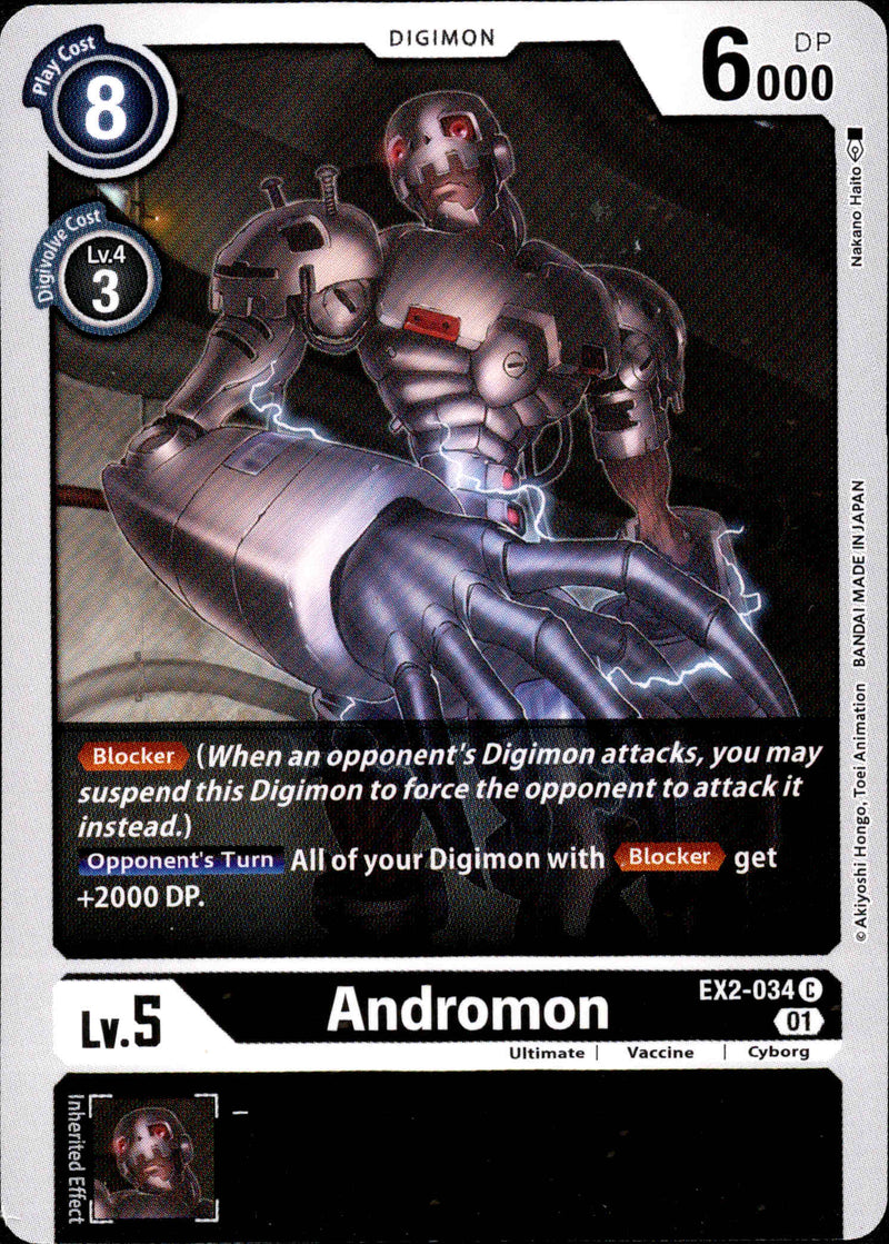 digimon digital hazard card list price Andromon - EX2-034 C