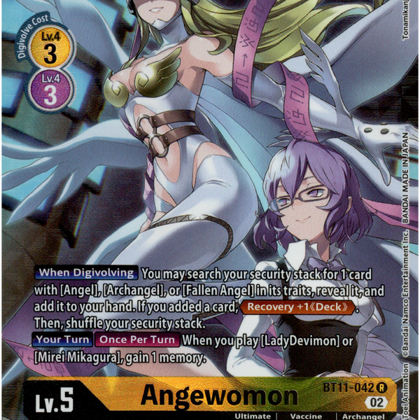 angewomon digimon card game Angewomon Alternate Art - BT11-042 R - Dimensional Phase