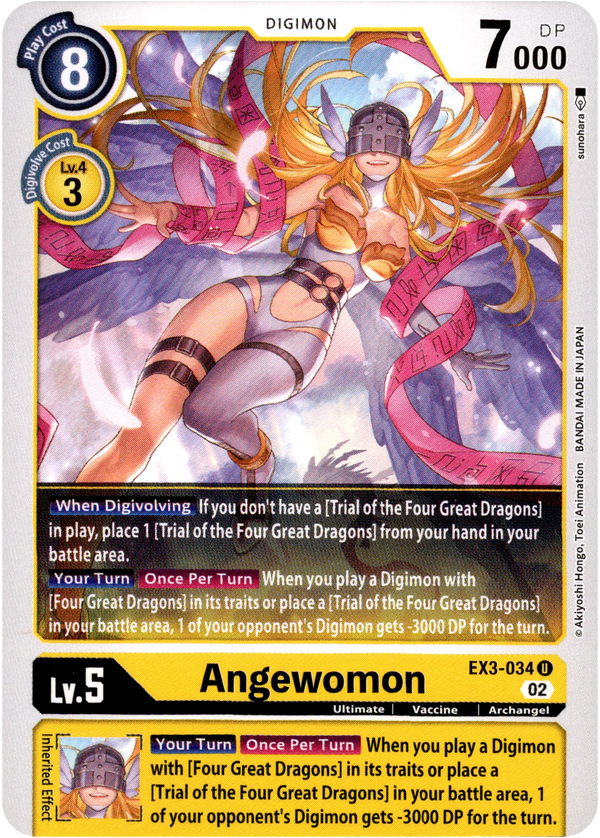 Angewomon - EX3-034 U - Draconic Roar - Card Cavern