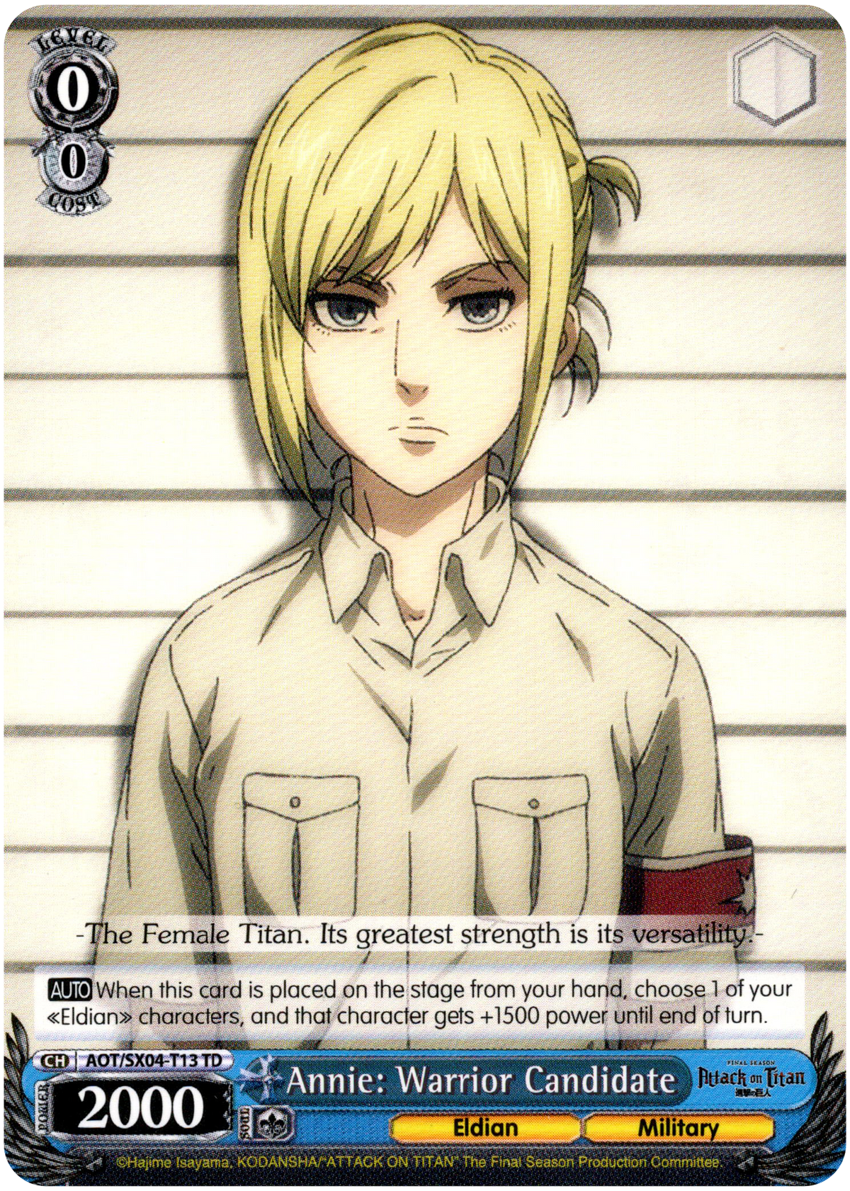 Annie: Warrior Candidate - AOT/SX04-T13 TD - Card Cavern