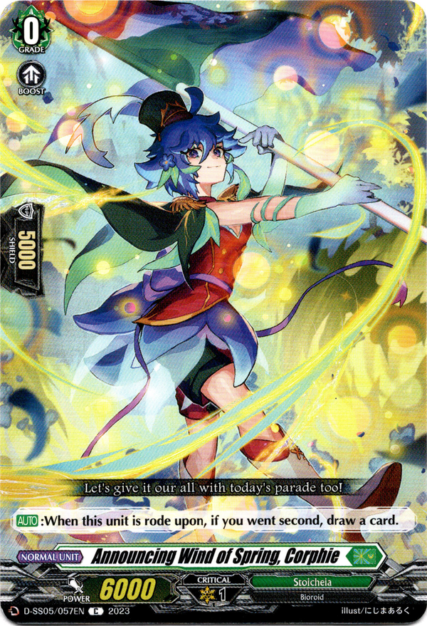 Announcing Wind of Spring, Corphie - D-SS05/057EN - Festival Booster 2023 - Card Cavern