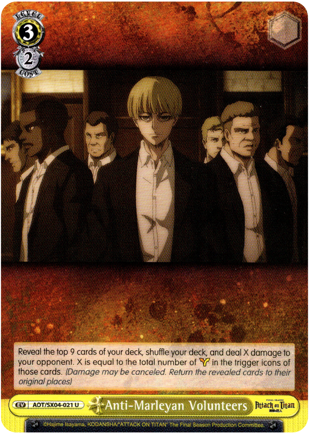Anti-Marleyan Volunteers - AOT/SX04-021 U - Card Cavern
