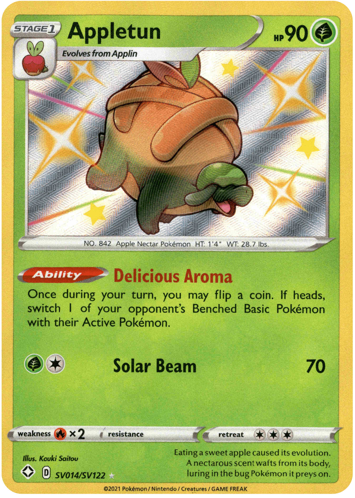 Appletun - SV014/SV122 - Shining Fates - Holo - Card Cavern