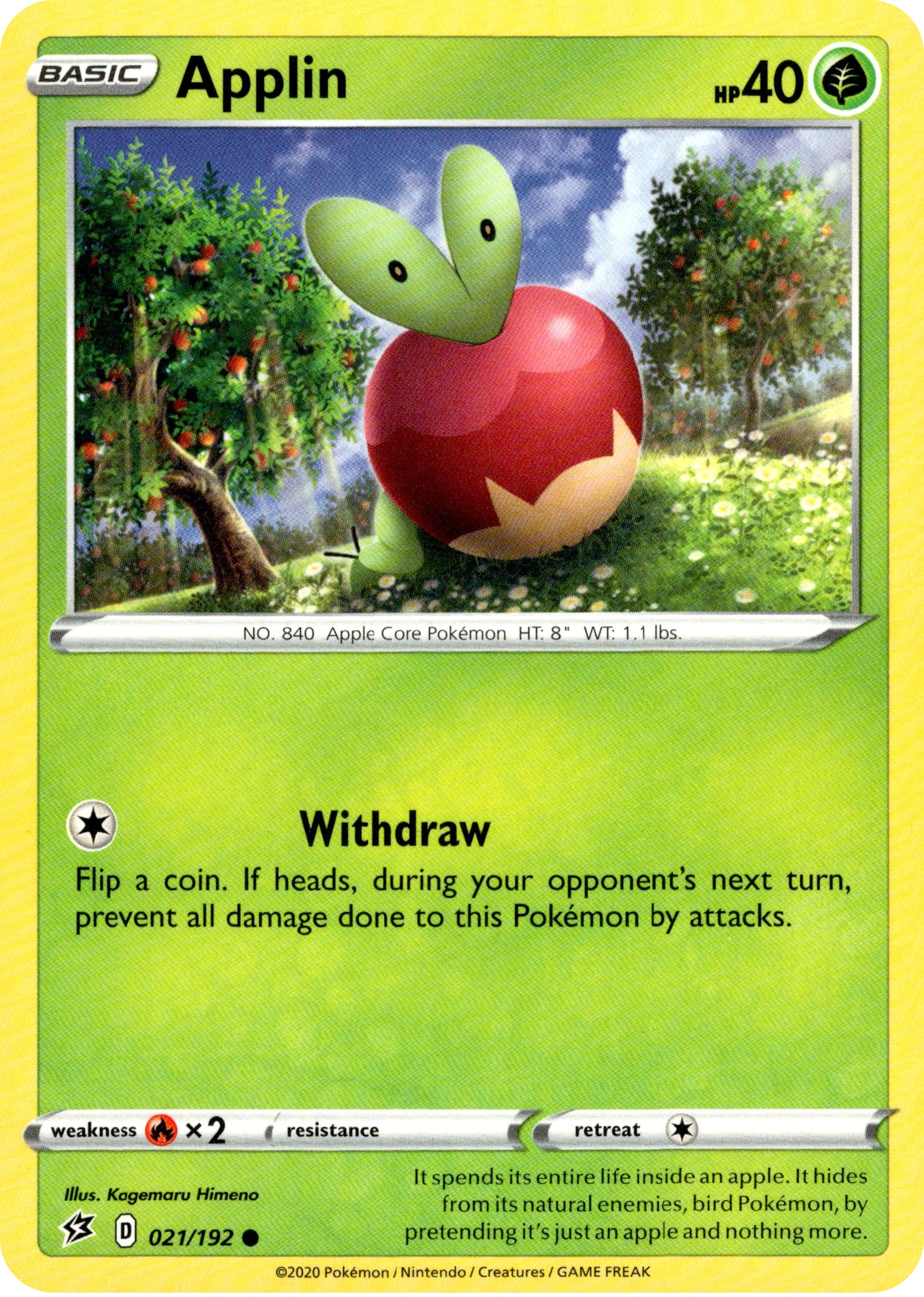 Applin - 21/192 - Rebel Clash - Card Cavern