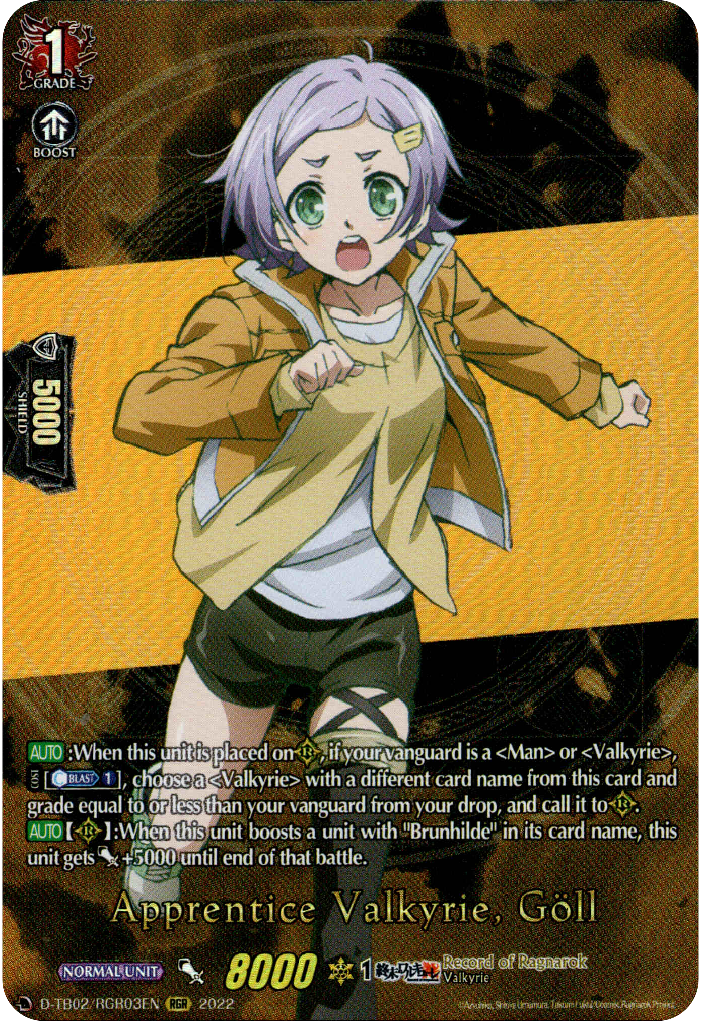 Apprentice Valkyrie, Goll - D-TB02/RGR03EN - Record of Ragnarok - Card Cavern