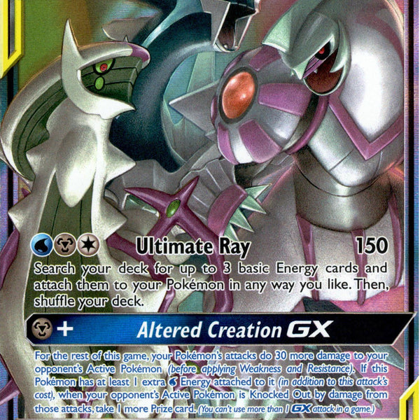 Arceus & Dialga & Palkia GX - 156/236 - Cosmic Eclipse - Holo Card Cavern Trading Cards, LLC Arceus & Dialga & Palkia GX - 156/236 - Cosmic Eclipse - Holo Card Cavern Trading Cards, LLC