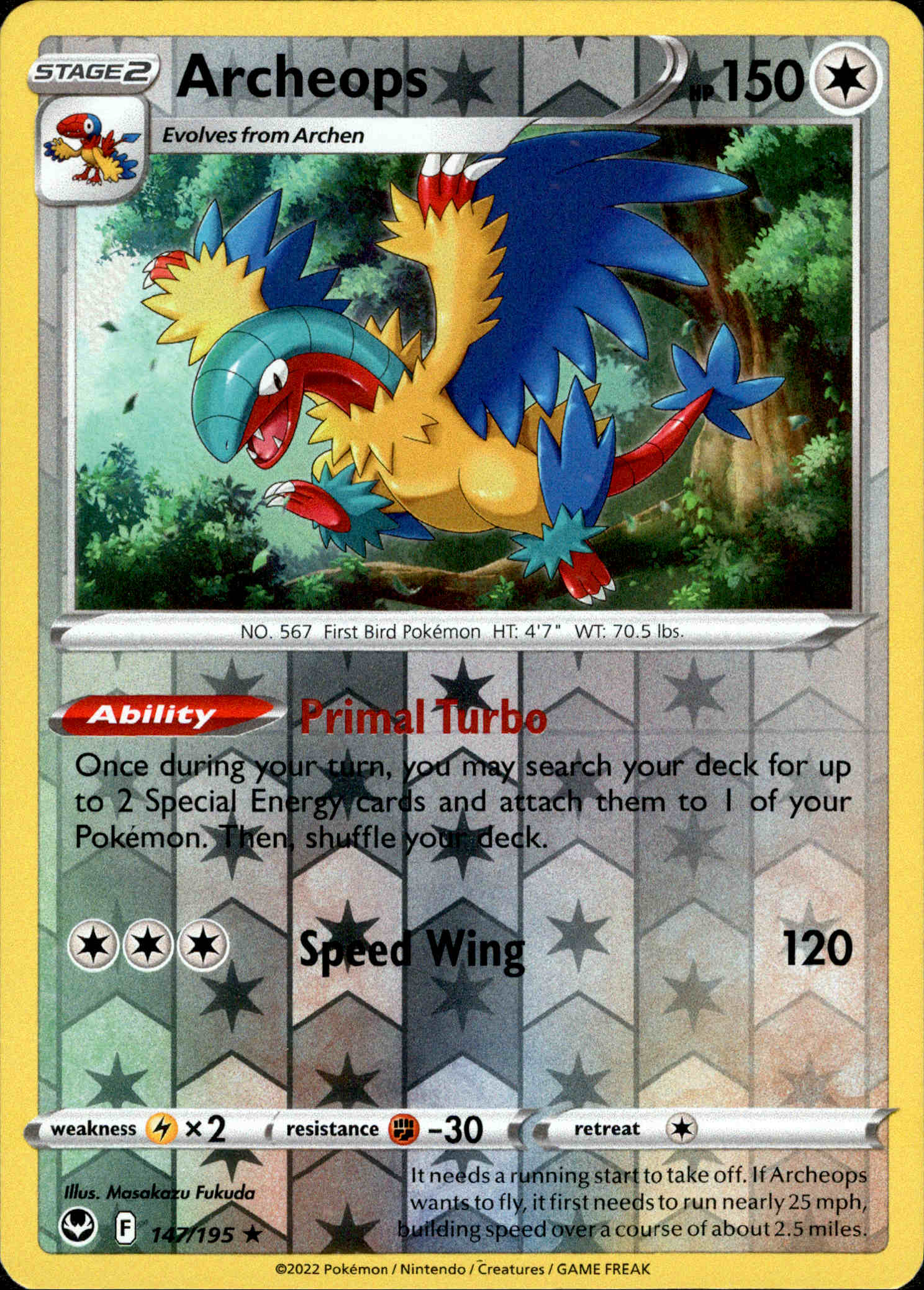 Archeops - 147/195 - Silver Tempest - Reverse Holo - Card Cavern