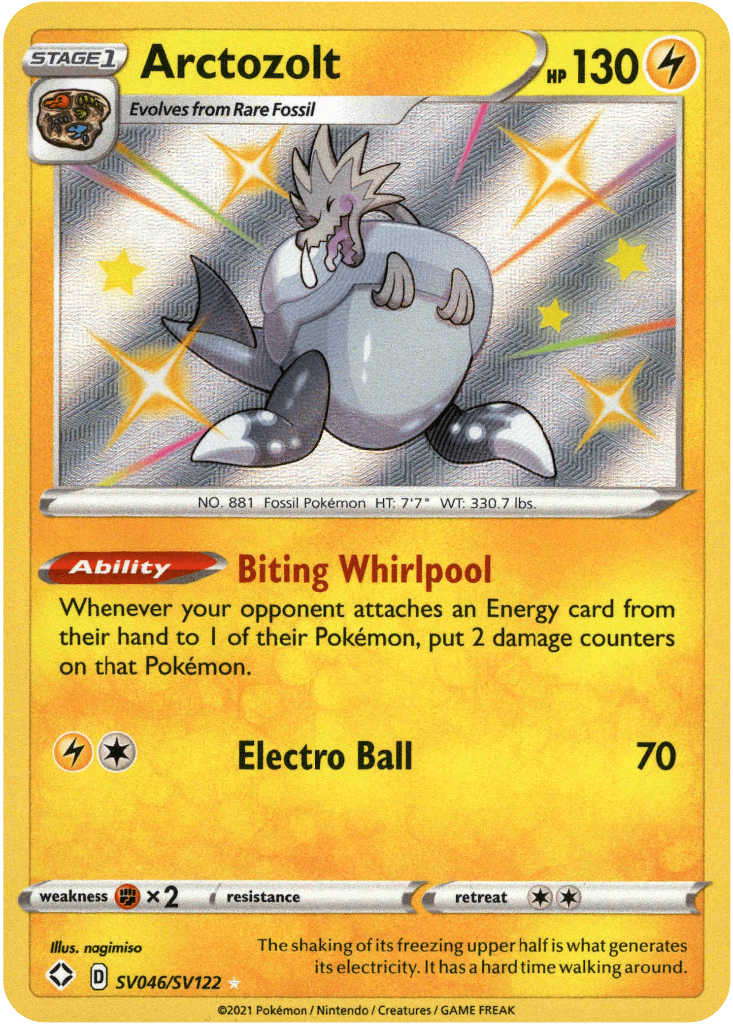 Arctozolt - SV046/SV122 - Shining Fates - Holo - Card Cavern