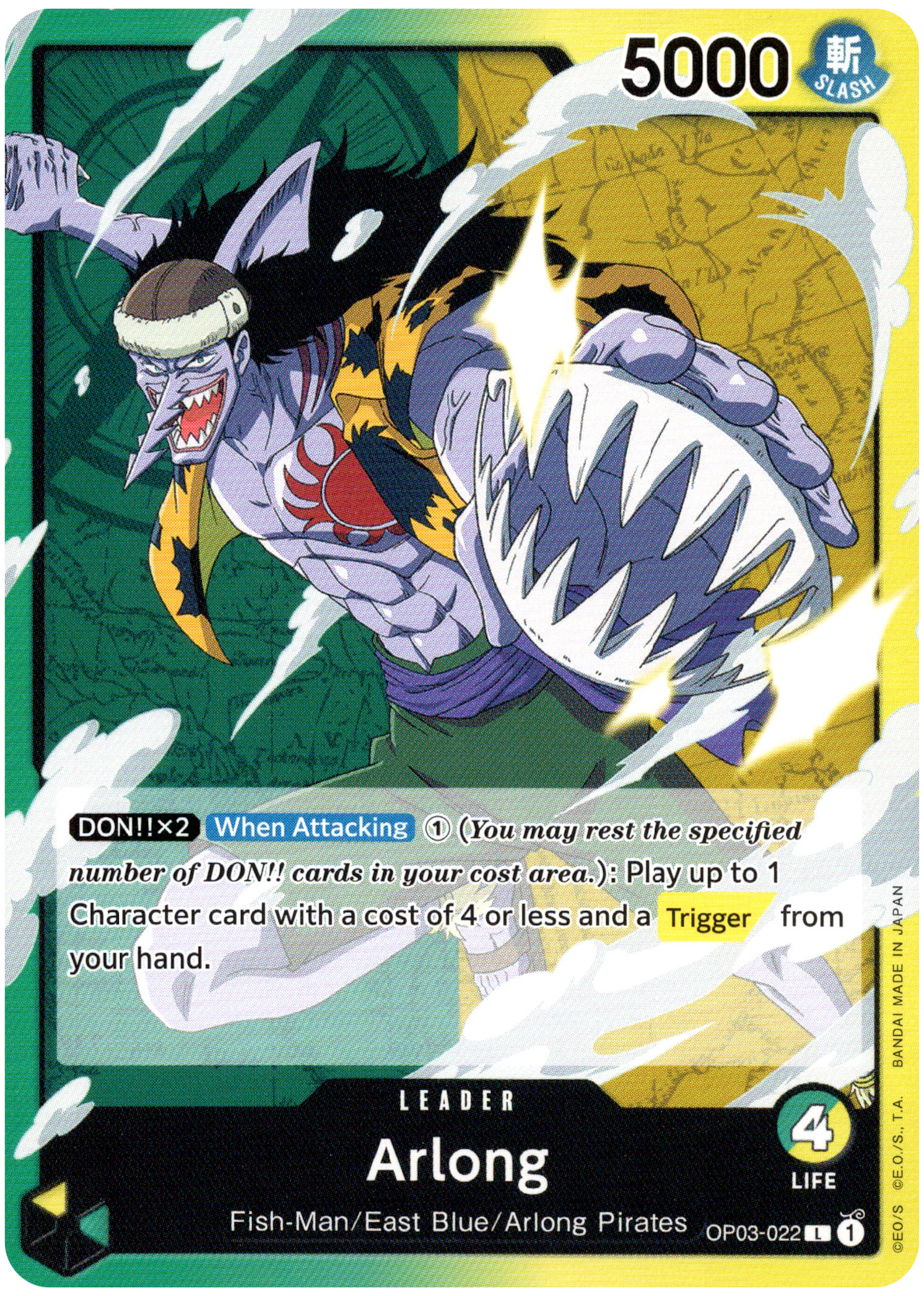 Arlong - OP03-022 L - Pillars of Strength - Card Cavern