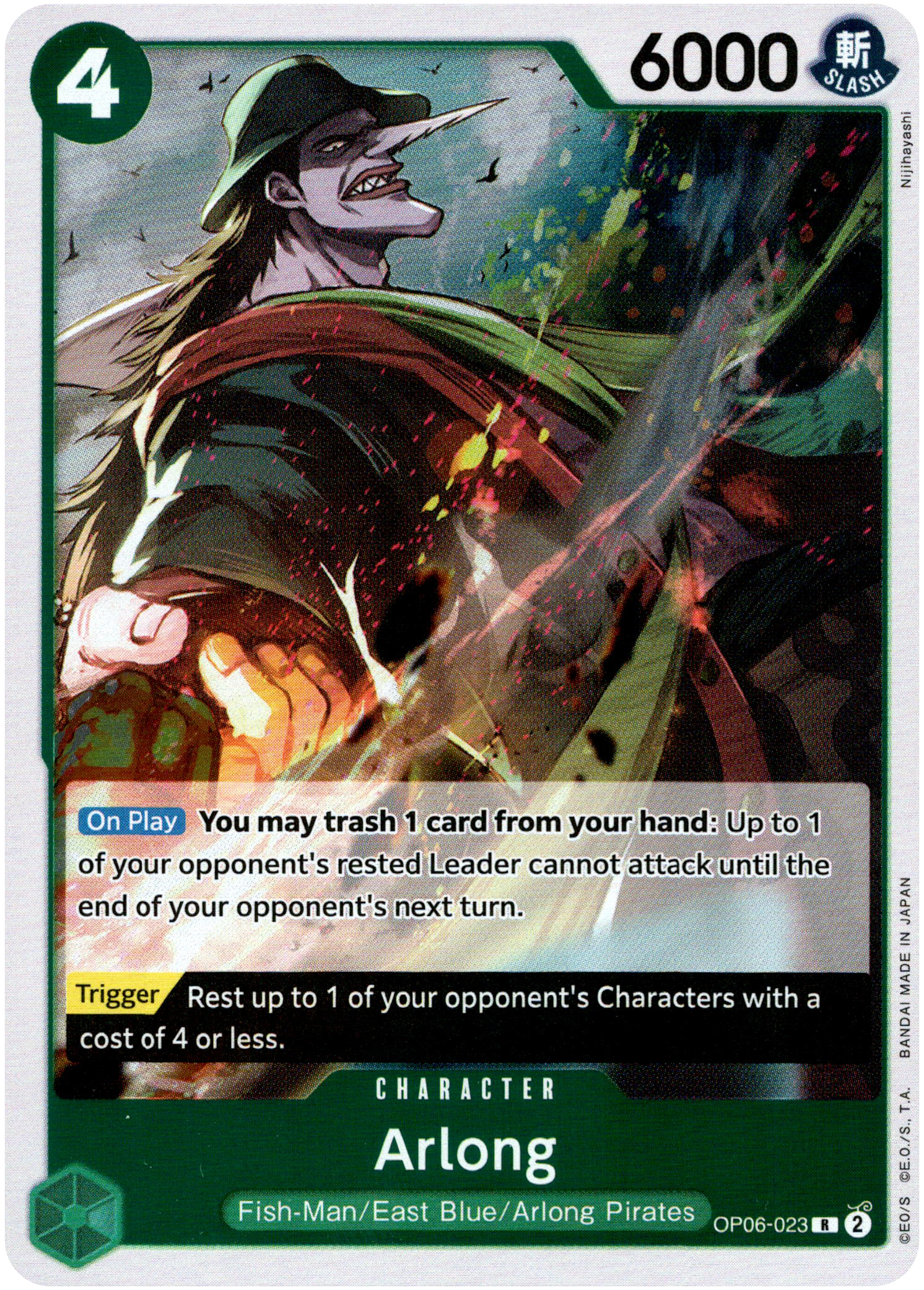 Arlong - OP06-023R - Wings of the Captain - Foil - Card Cavern