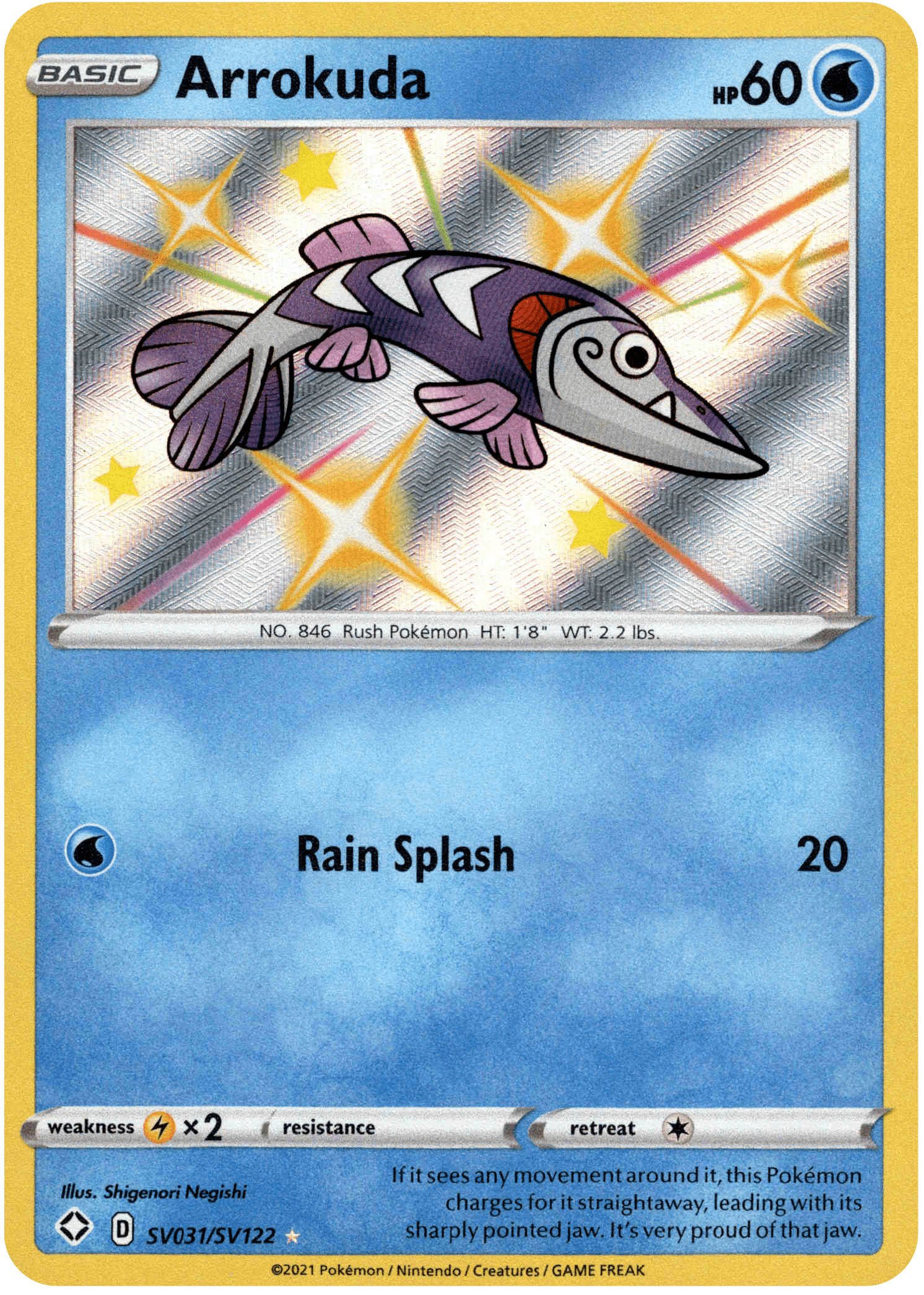 Arrokuda - SV031/SV122 - Shining Fates - Holo - Card Cavern