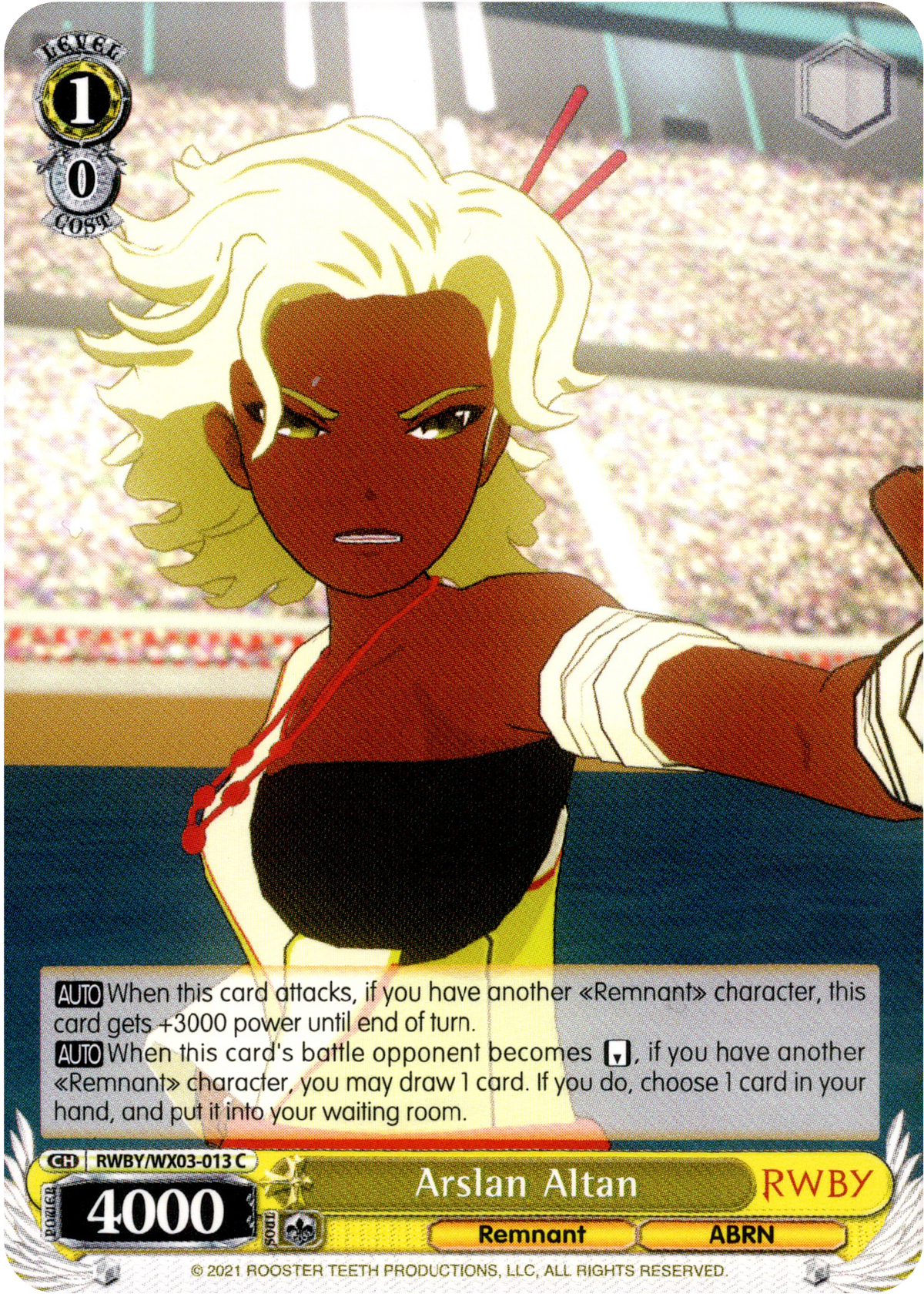Arslan Altan - RWBY/WX03-013 - RWBY - Card Cavern