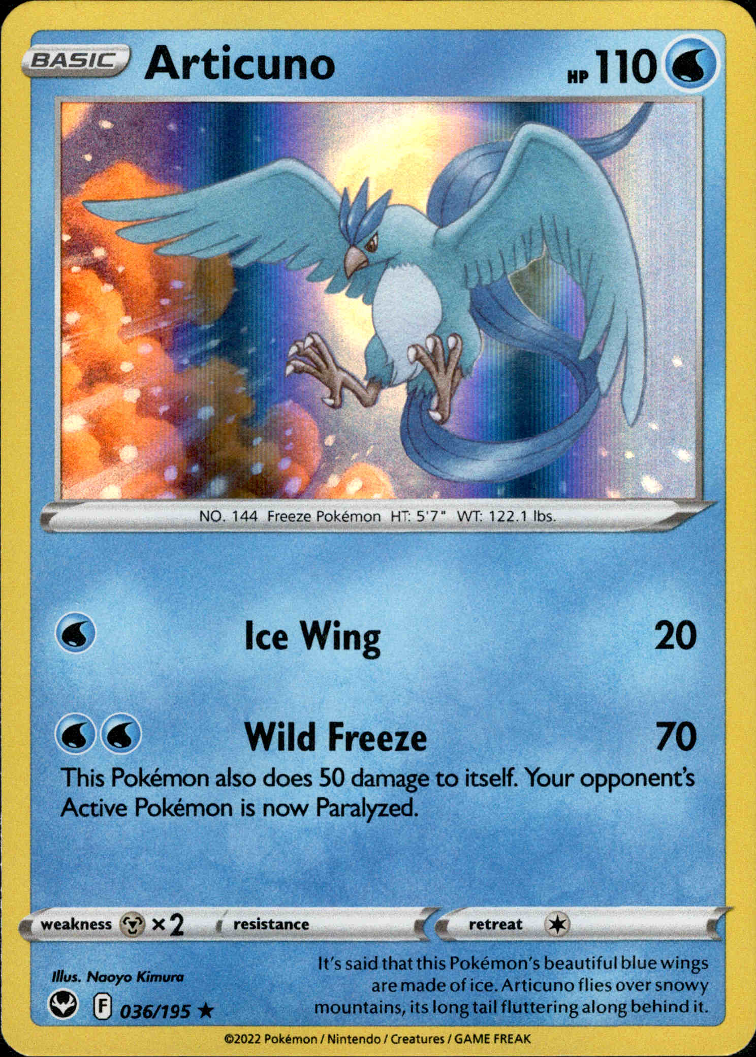 Articuno - 036/195 - Silver Tempest - Holo - Card Cavern