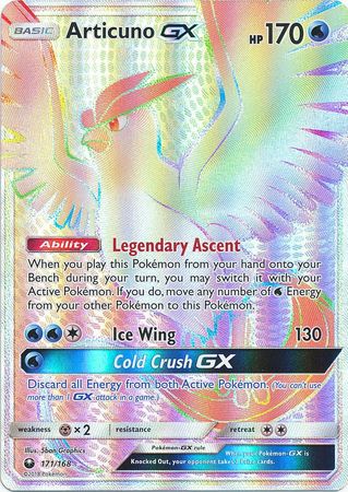 Articuno GX Hyper Rare - 171/168 - Celestial Storm - Holo - Card Cavern