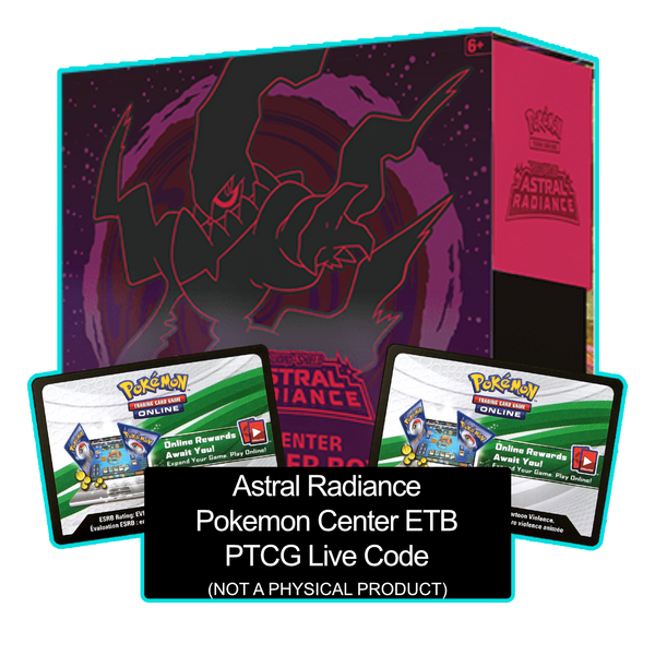 Astral Radiance Pokemon Center ETB - Sleeves and Deck Box - PTCGL Code Card Cavern Trading Cards, LLC Astral Radiance Pokemon Center ETB - Sleeves and Deck Box - PTCGL Code Card Cavern Trading Cards, LLC