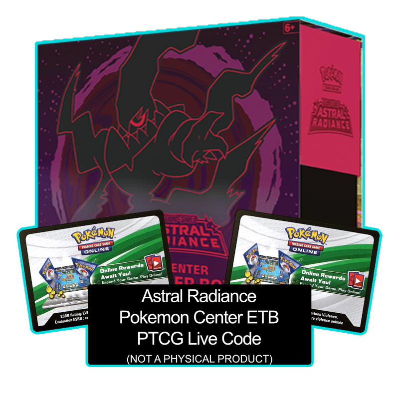 Astral Radiance Pokemon Center ETB - Sleeves and Deck Box - PTCGL Code Card Cavern Trading Cards, LLC Astral Radiance Pokemon Center ETB - Sleeves and Deck Box - PTCGL Code Card Cavern Trading Cards, LLC