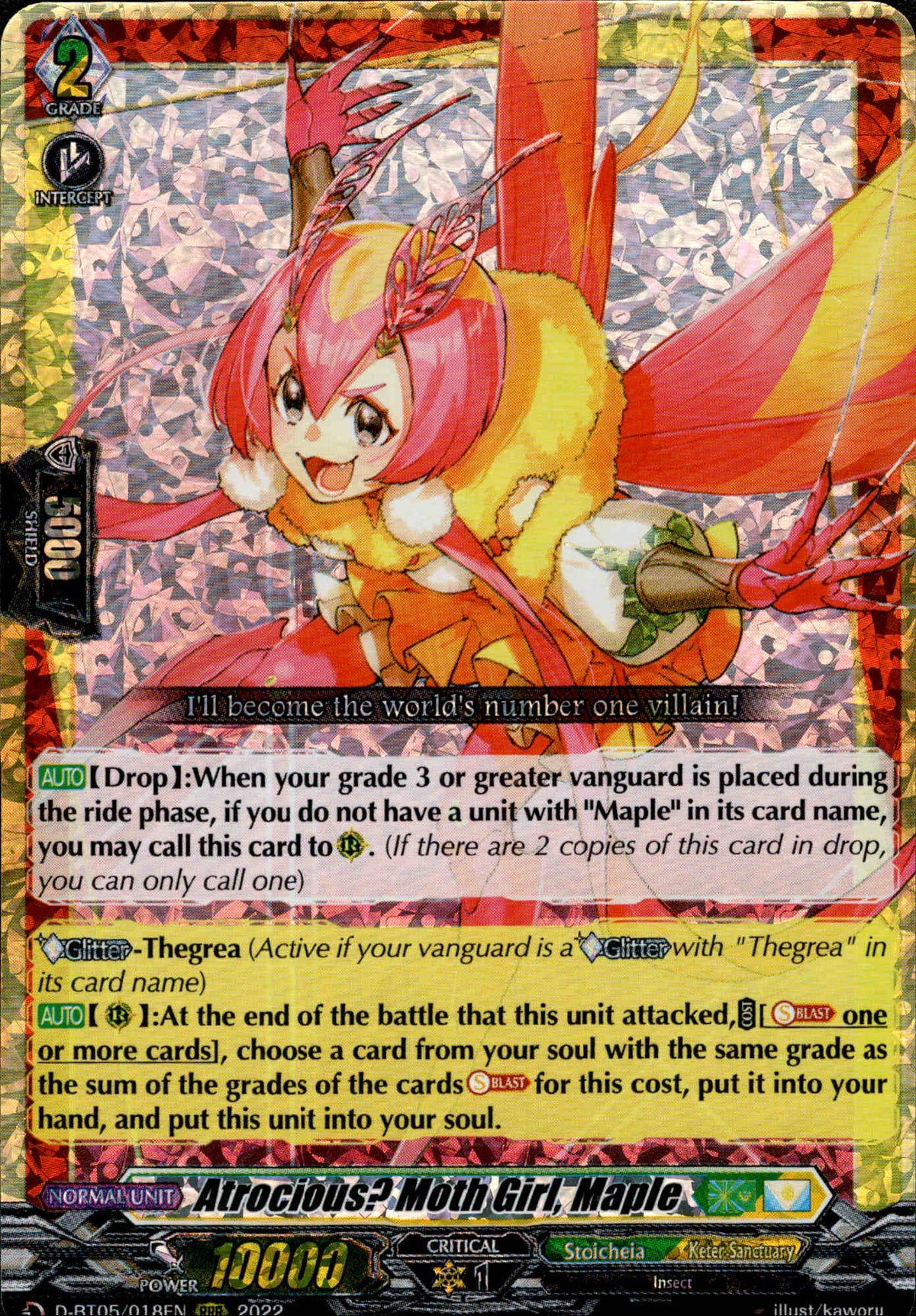 Atrocious? Moth Girl, Maple - D-BT05/018 - Triumphant Return of the Brave Heroes - Card Cavern