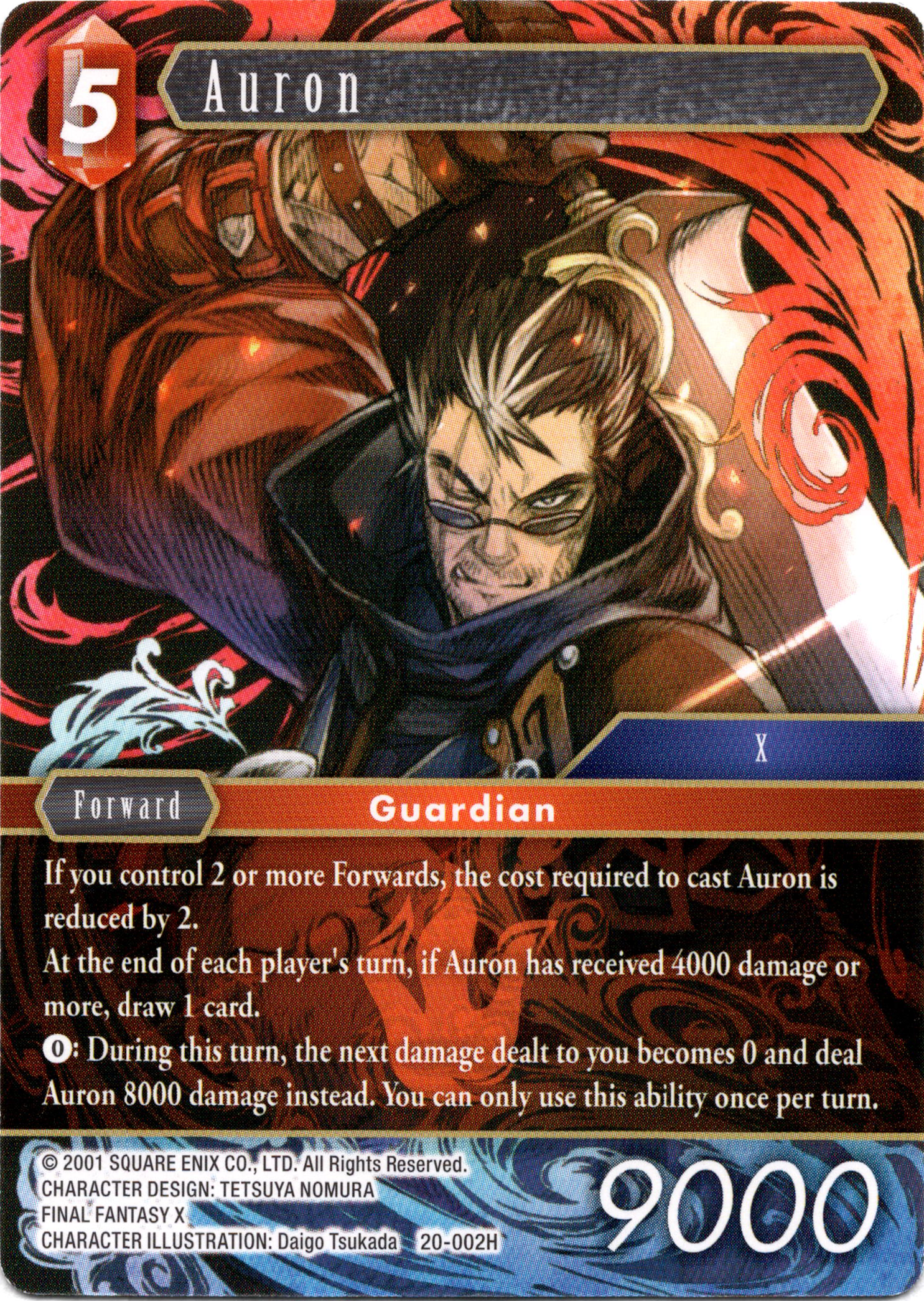 Auron - 20-002H - Dawn of Heroes - Card Cavern