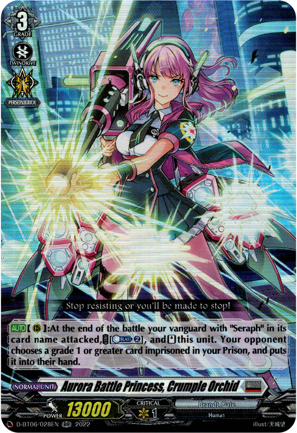 Aurora Battle Princess, Crumple Orchid - D-BT06/028EN - Blazing Dragon Reborn - Card Cavern