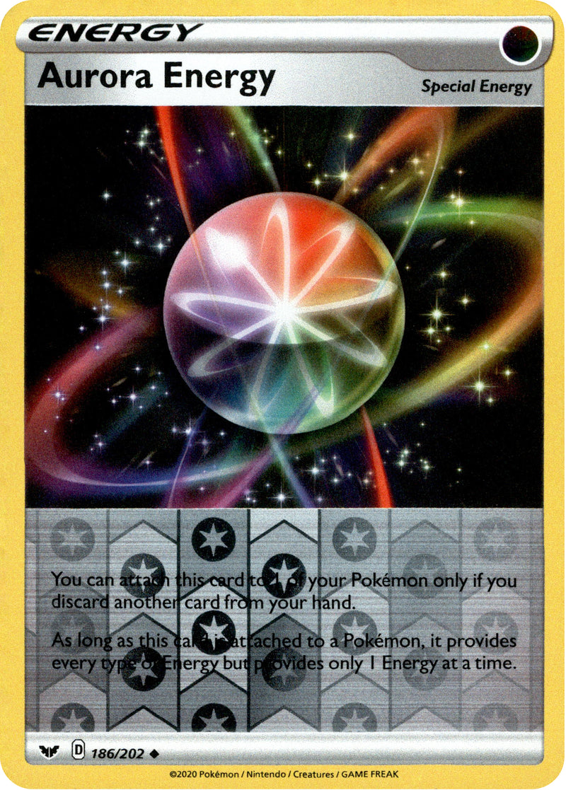 Aurora Energy - 186/202 - Sword & Shield - Reverse Holo Card Cavern Trading Cards, LLC Aurora Energy - 186/202 - Sword & Shield - Reverse Holo Card Cavern Trading Cards, LLC