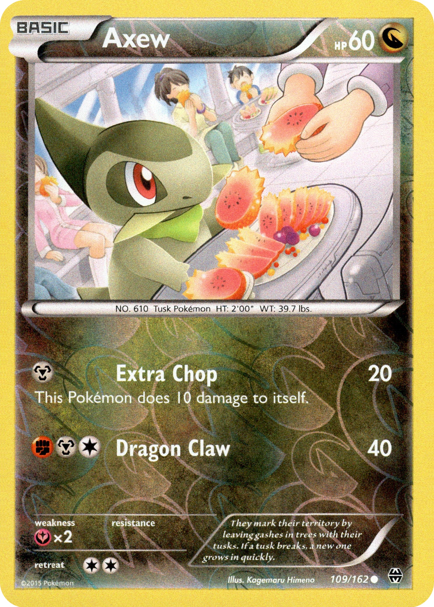 Axew - 109/162 - BREAKthrough - Reverse Holo - Card Cavern