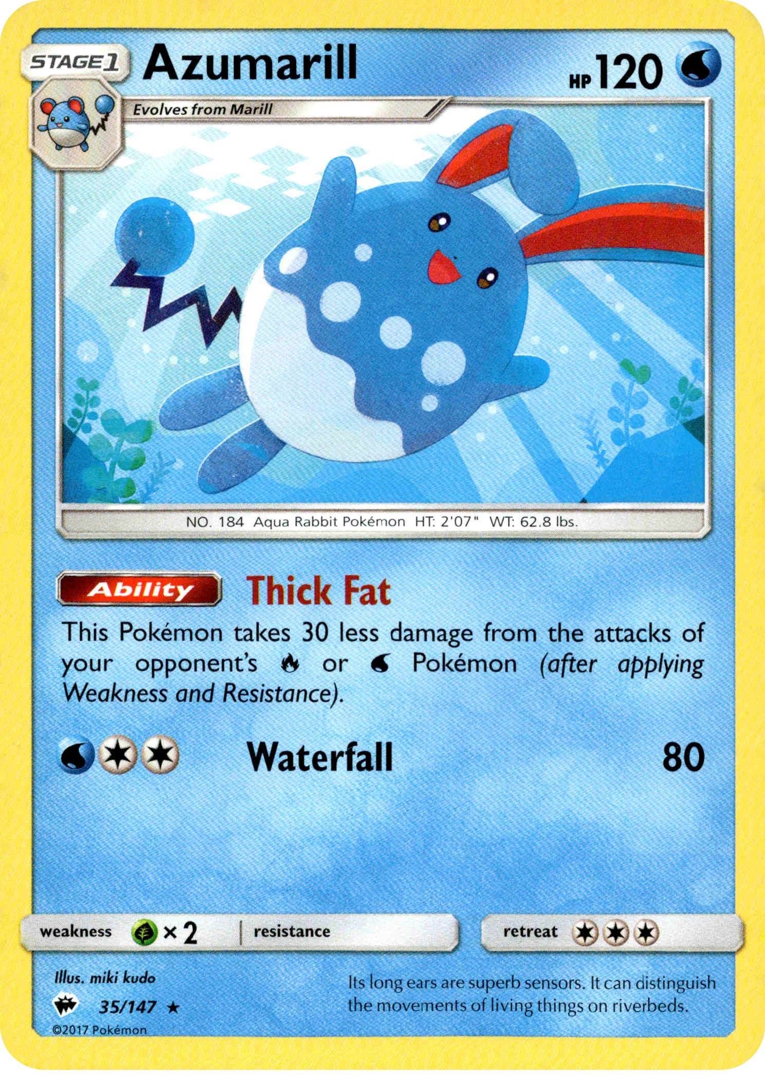 Azumarill - 35/147 - Burning Shadows - Card Cavern