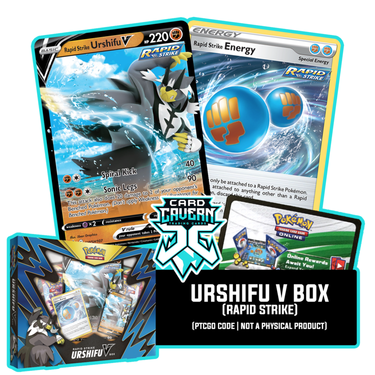 Rapid Strike Urshifu V SWSH107 - PTCGL Code - Card Cavern