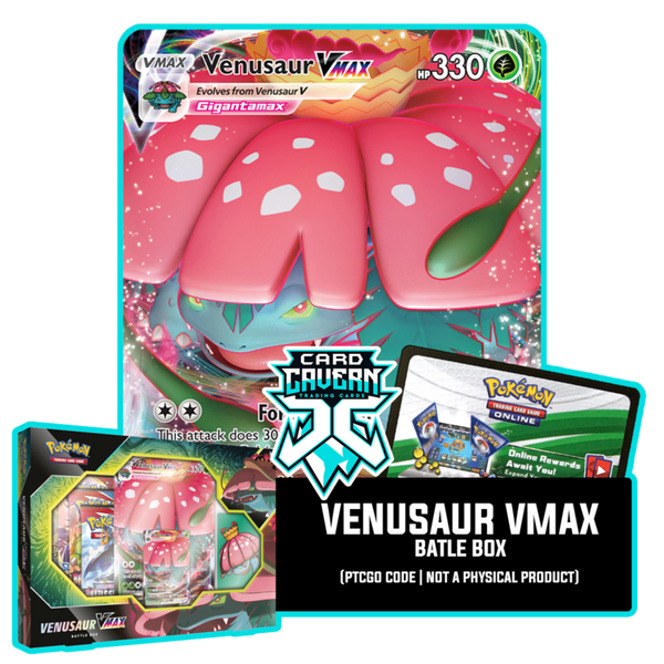 Venusaur VMAX Battle Box - Promo and Sleeves - PTCGO Code - Card Cavern