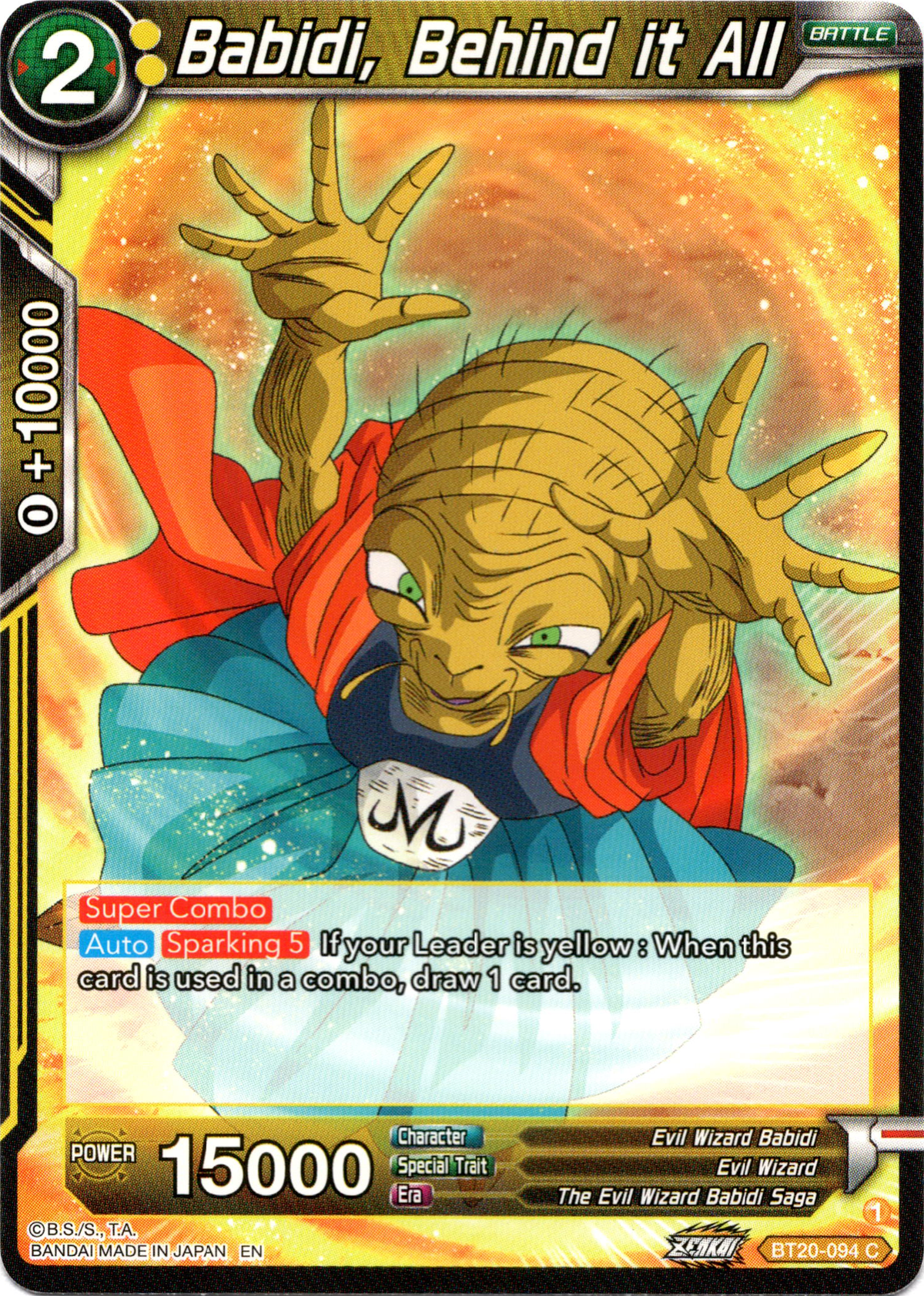 Babidi, Behind it All - BT20-094 C - Power Absorbed - Card Cavern