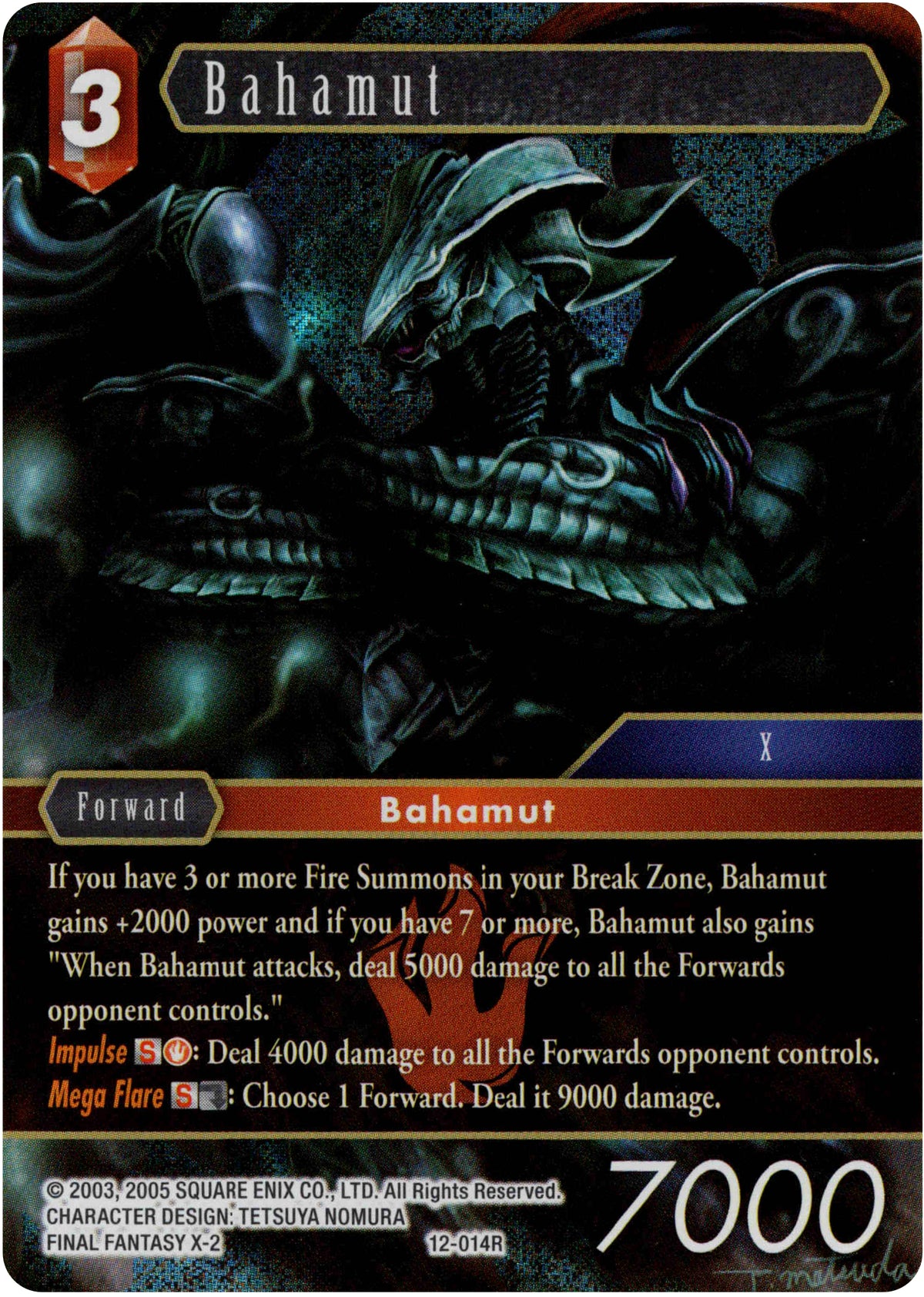 Bahamut - 12-014R - Opus XII - Foil - Card Cavern