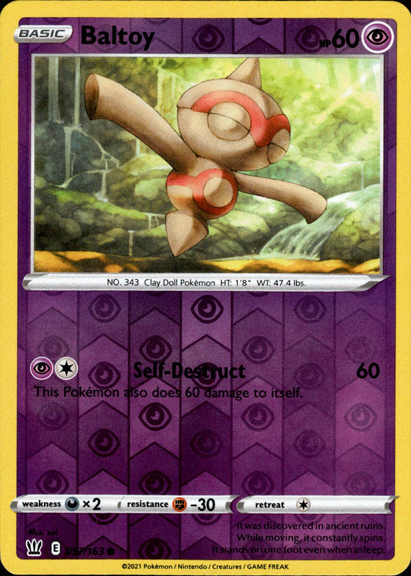 Baltoy - 057/163 - Battle Styles - Reverse Holo - Card Cavern