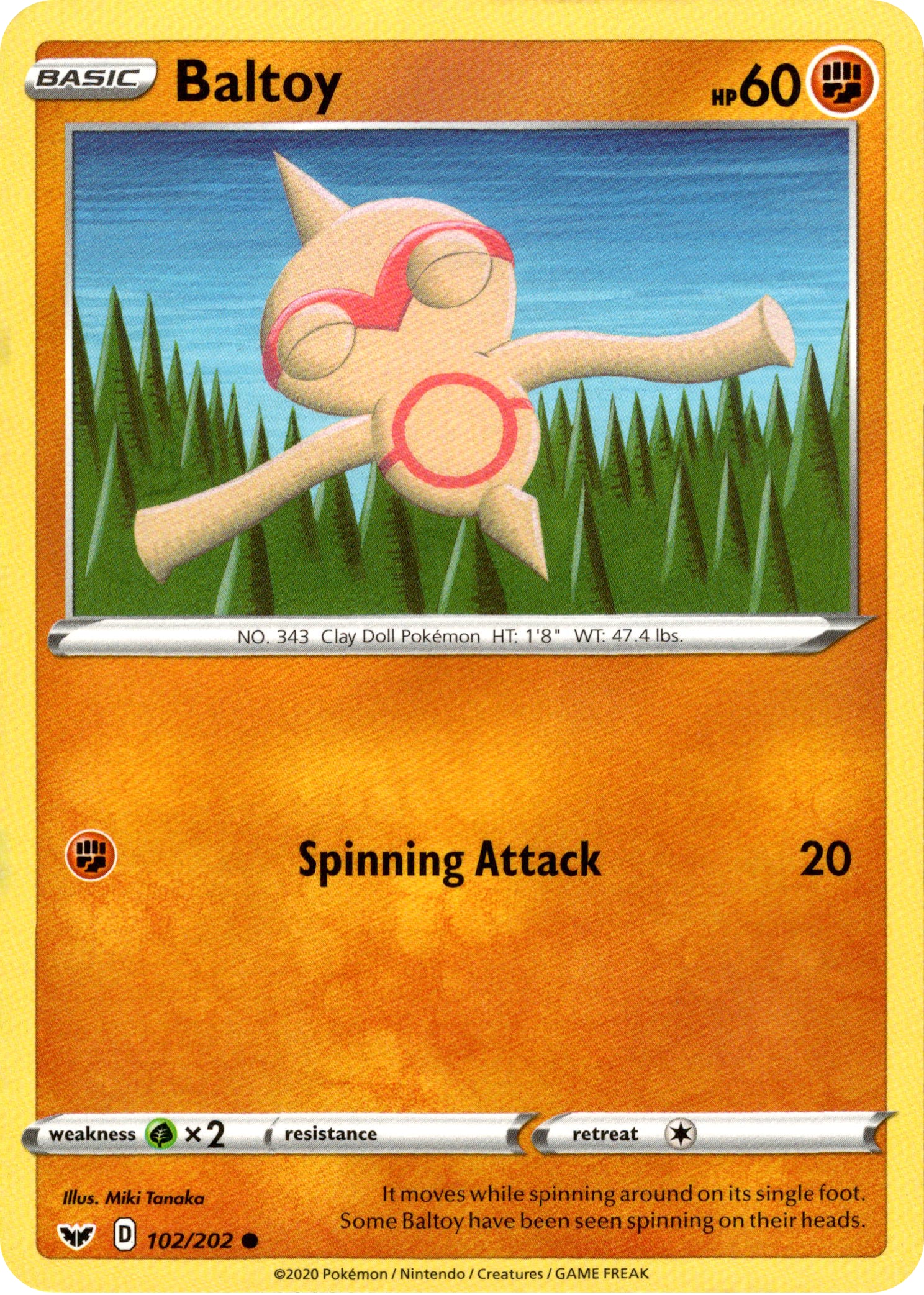 Baltoy - 102/202 - Sword & Shield - Card Cavern
