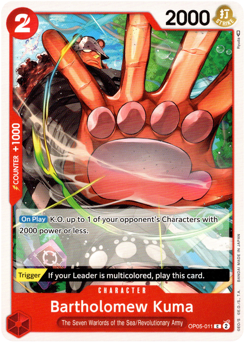 その他 OKAIMONO KUMA Bartholomew Kuma - OP05-011 - Awakening of the New Era – Card