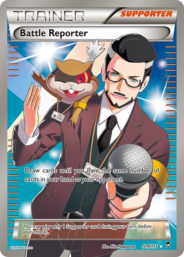 Battle Reporter Full Art - 109/111 - Furious Fists - Holo - Card Cavern