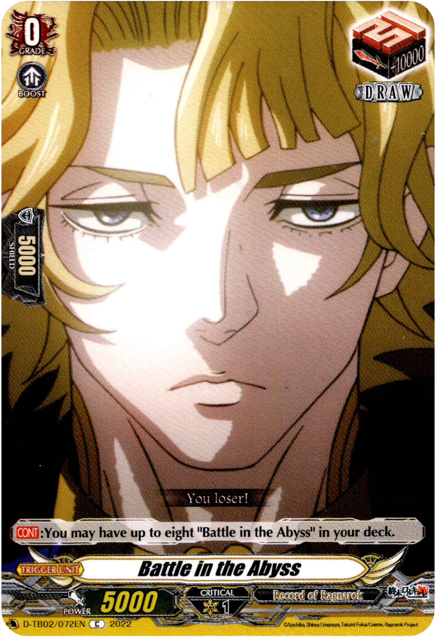 Battle in the Abyss - D-TB02/072EN - Record of Ragnarok - Card Cavern