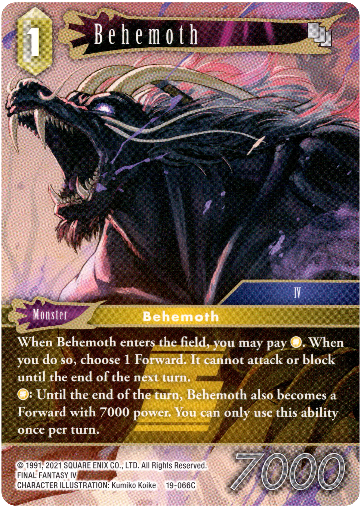 Behemoth - 19-066C - From Nightmares - Card Cavern