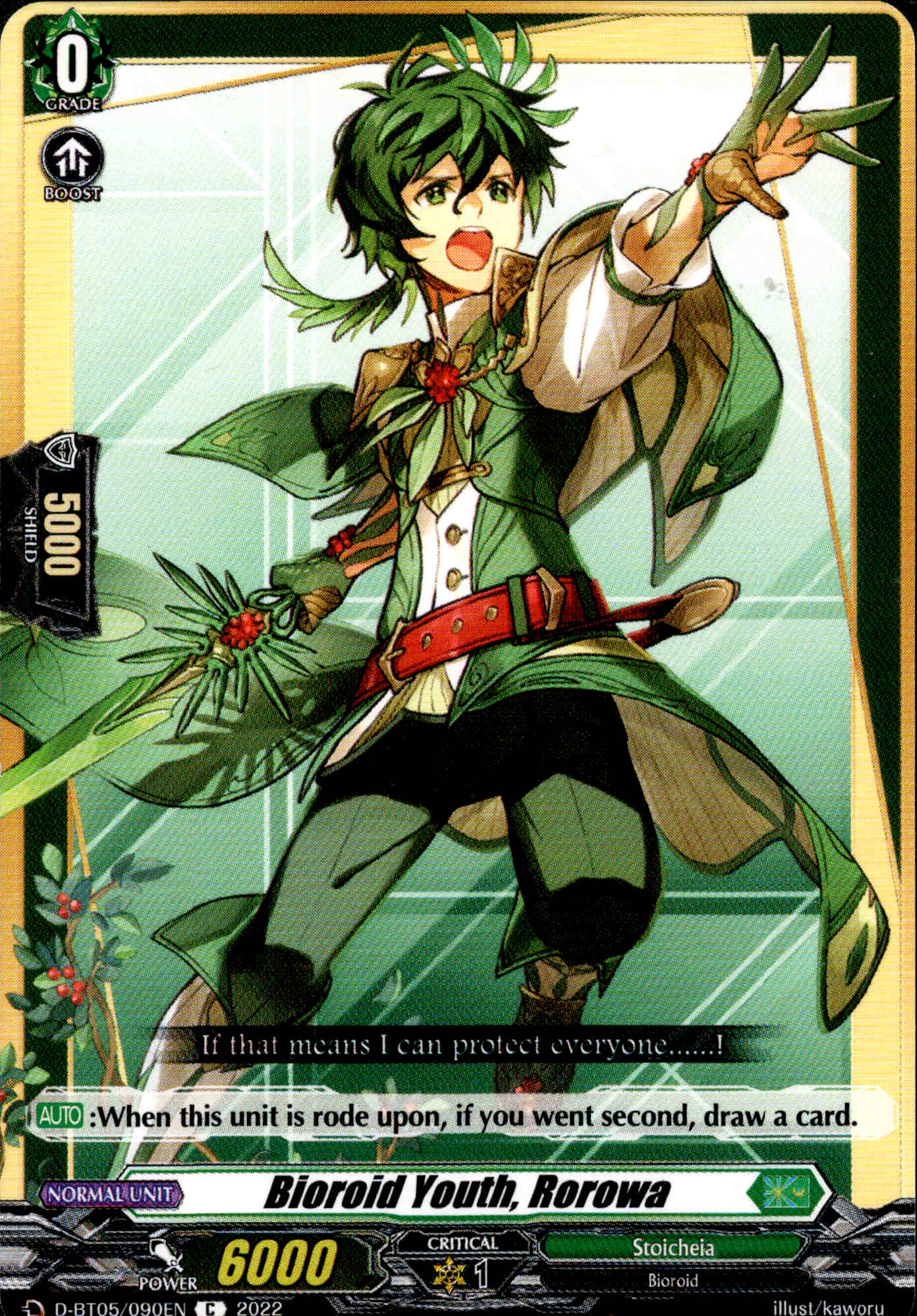 Bioroid Youth, Rorowa - D-BT05/090 - Triumphant Return of the Brave Heroes - Card Cavern